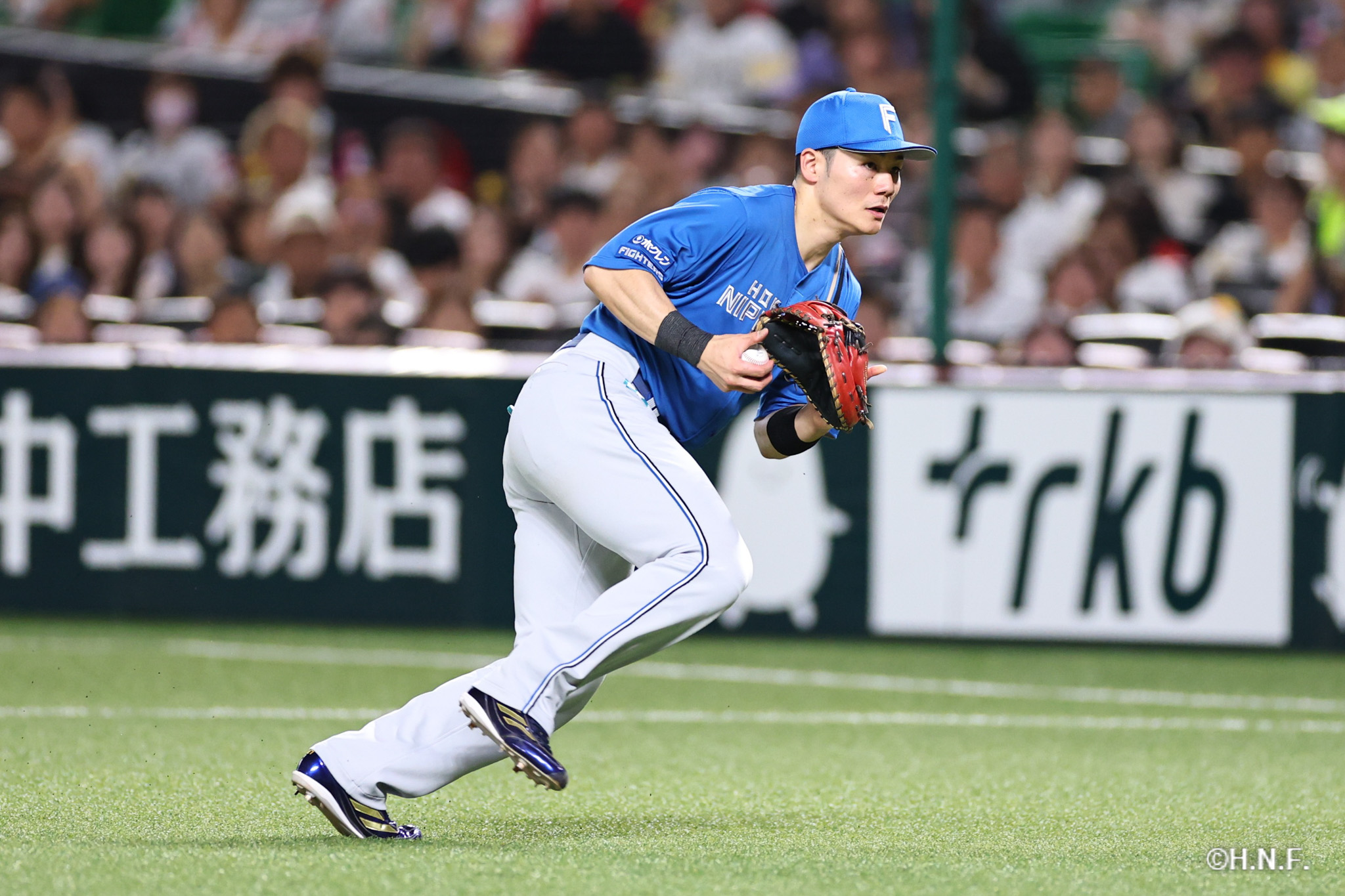 2回裏、清宮選手