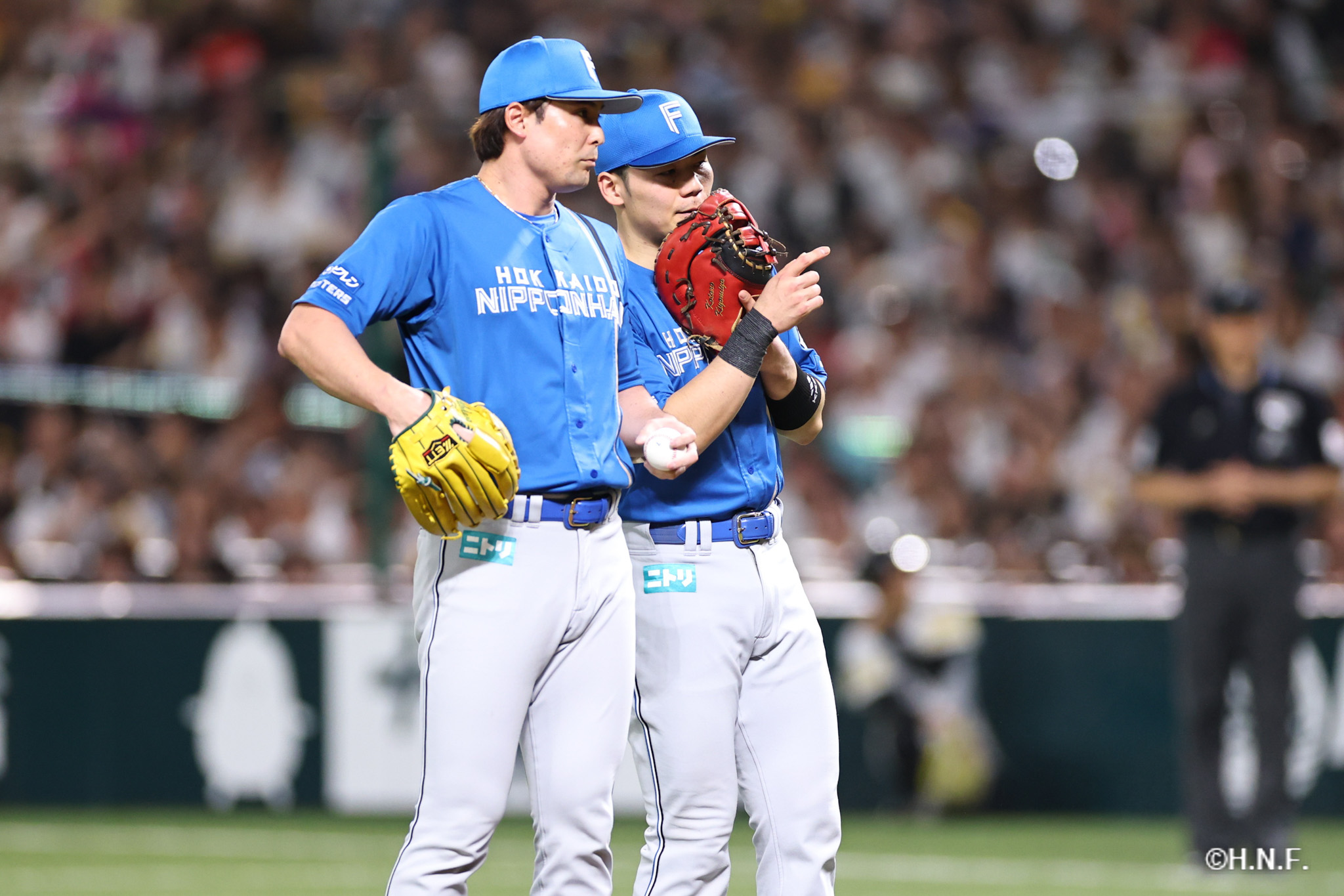 7回裏、上原投手03