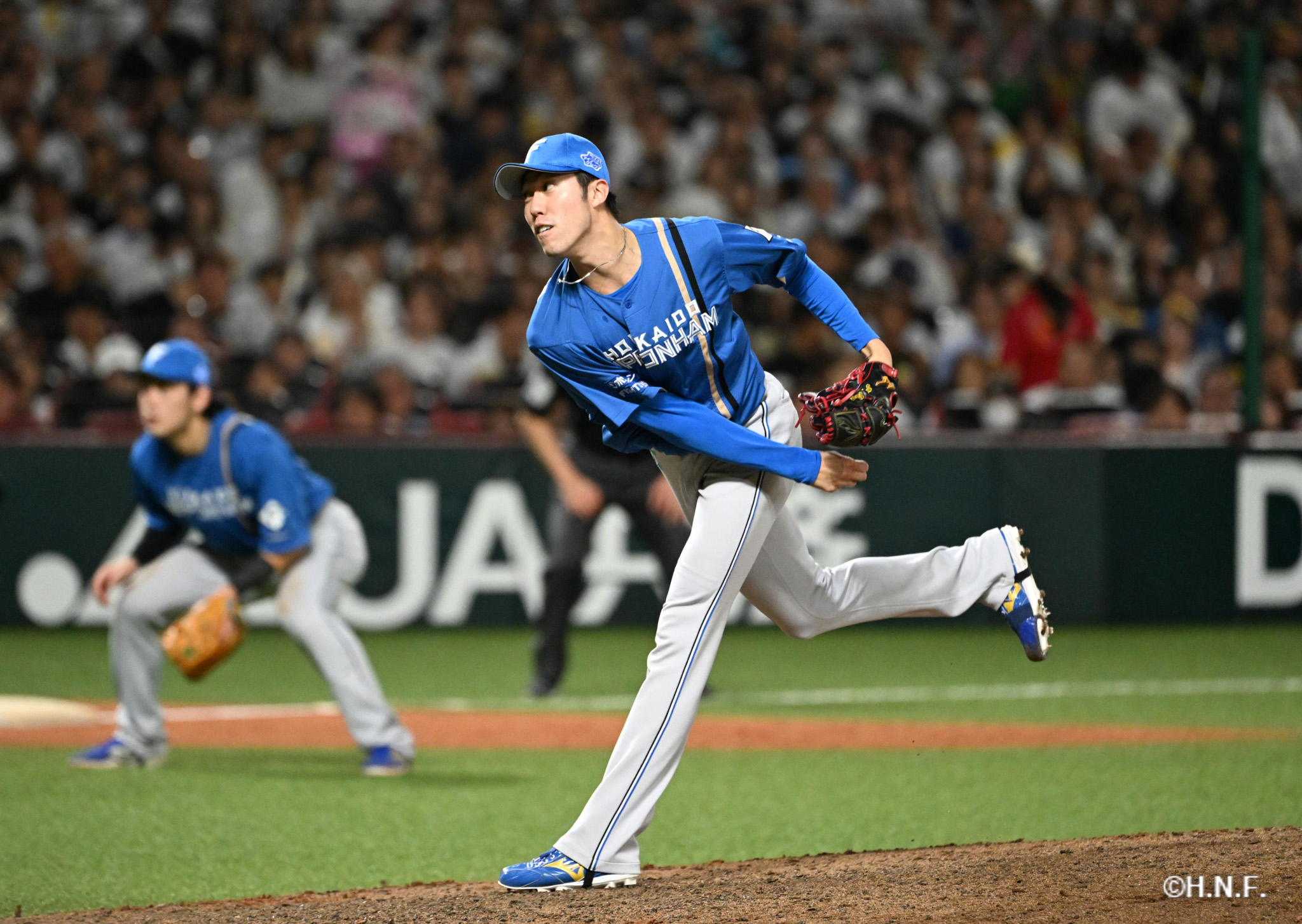 9回裏、福島投手03