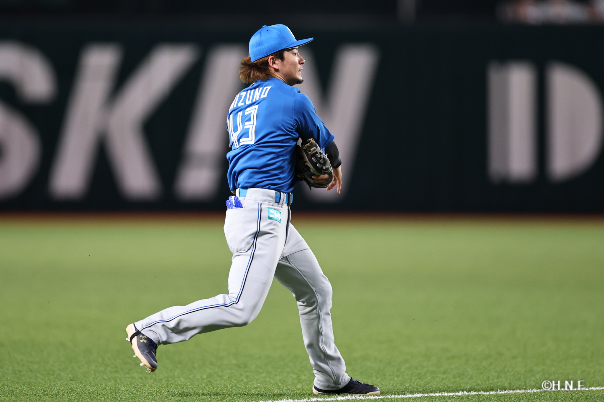 9回裏、水野選手