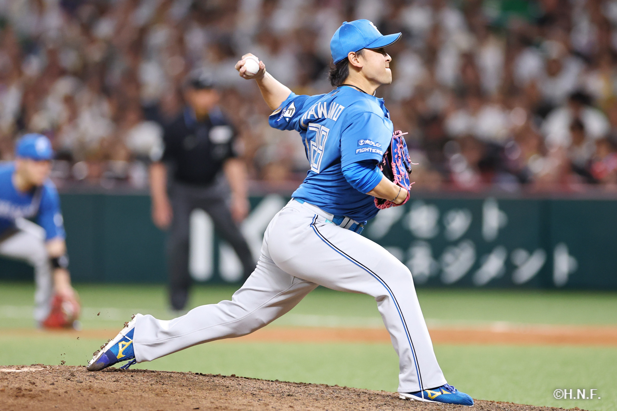 5回裏、河野投手01