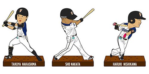 日本ハムファイターズ　ボブルヘッド   王柏融　ノーマル・金バット　2体セット 日本ハムファイターズ ボブルヘッド 王柏融 ノーマル・金バット