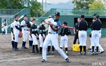 稲葉篤紀SCOによる野球教室の様子3