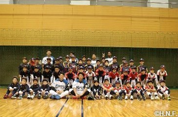 現役選手による野球教室の様子1