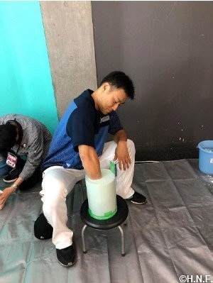 等身大手銅像製造工程1