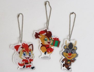 マスコットアクリルキーチェーン 各600円（税別）