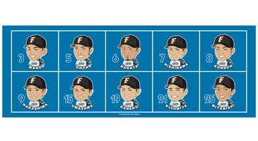 選手イラストフェイスタオル沖縄ver.