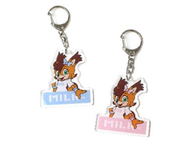 MILKFED. ポリーキーホルダー(水色/ピンク)