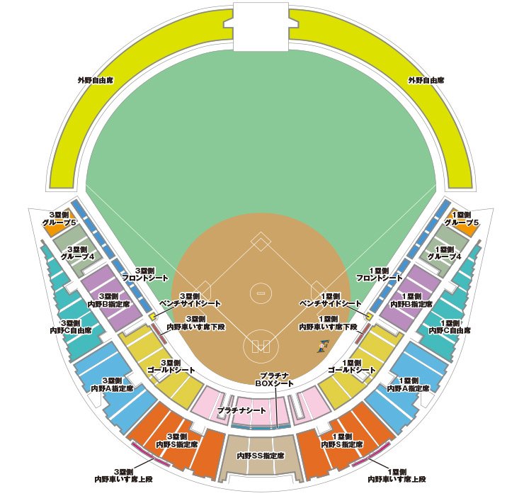 沖縄セルラースタジアム那覇座席図