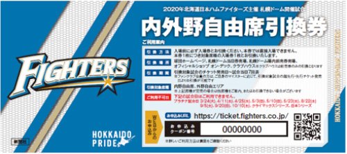 内外野自由席引換券