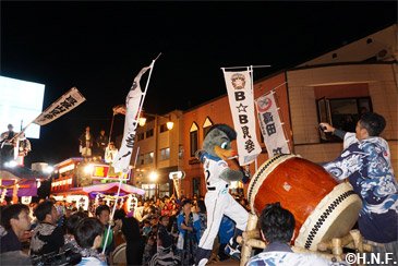 「今金八幡宮例大祭」で太鼓を披露(今金町)