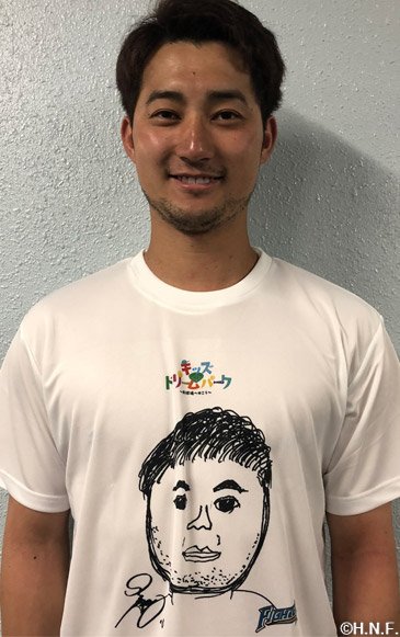 淺間大基選手の似顔絵