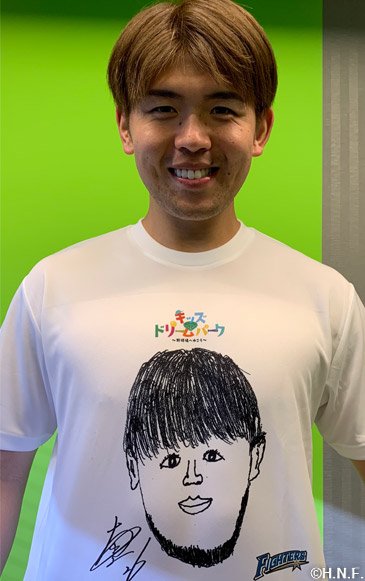 清水優心選手の似顔絵