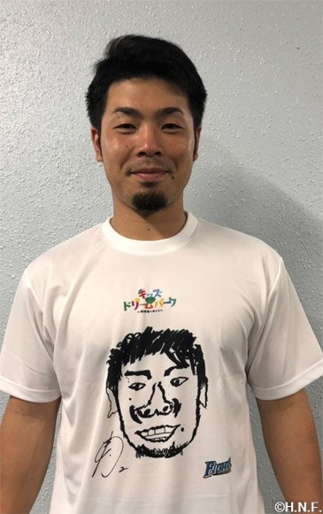 近藤健介選手の似顔絵