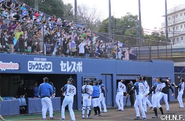 昨年の投げ込みの様子