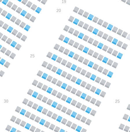 座席間隔イメージ図