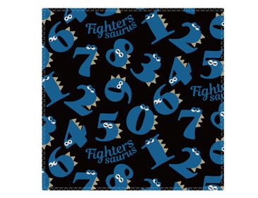 ファイターズサウルスハンドタオルホワイト/ブラック