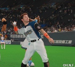 サインボール投げ込みの様子1