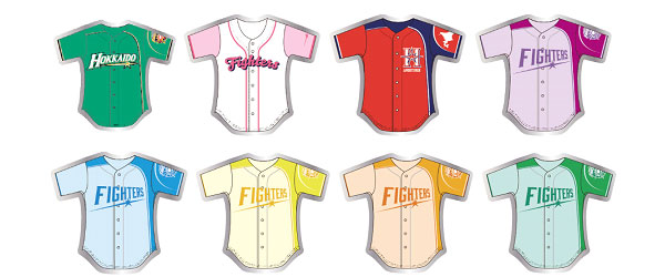 対象となるユニフォームピンバッジ(全8種)