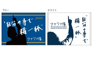 ブランケットタオル(ブルー/ホワイト)