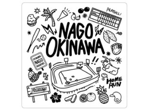 沖縄名護イラストミニタオル【受注】