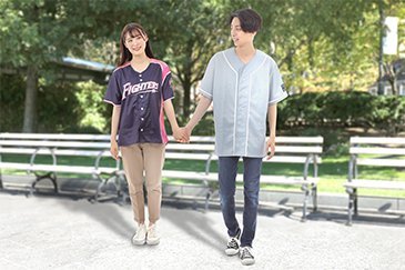 ベースボールシャツ　着用イメージ