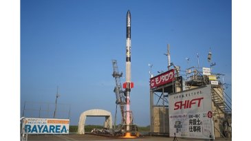 インターステラテクノロジズの観測ロケットMOMO打ち上げ画像