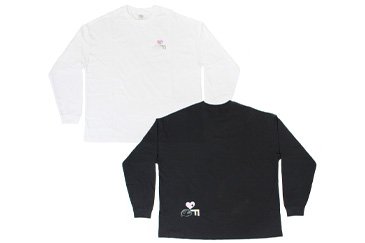 ロングTシャツ（ホワイト/ブラック）