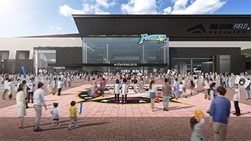 一塁側エントランス前広場