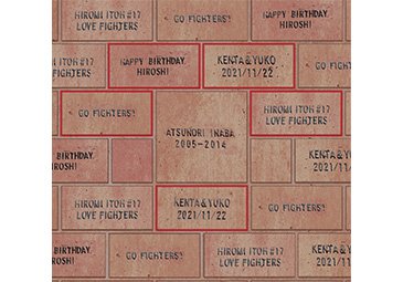 レジェンド選手・監督レンガとの隣接敷設権利