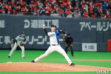 7回表、バファローズ福田選手を相手に7球の力投
