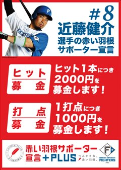 近藤健介選手募金