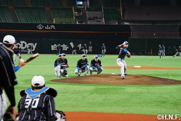 新生ファイターズ、初勝利へ向けて、PayPayドームで前日練習