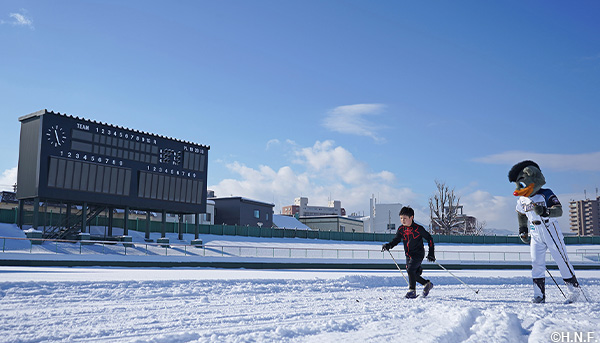 ゆきのね奨楽金クロカンスキートレーニング体験