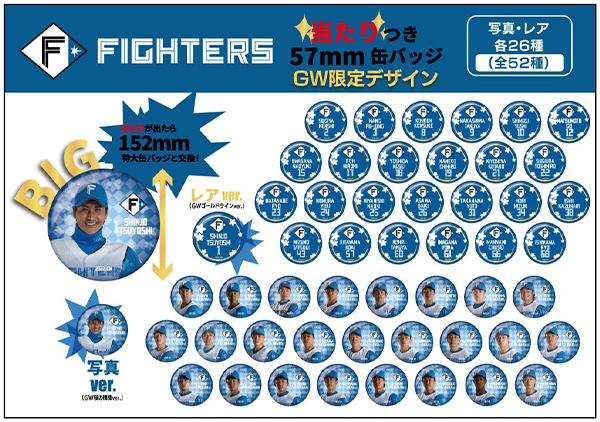 ファイターズカプセルトイ第2弾GWデザイン