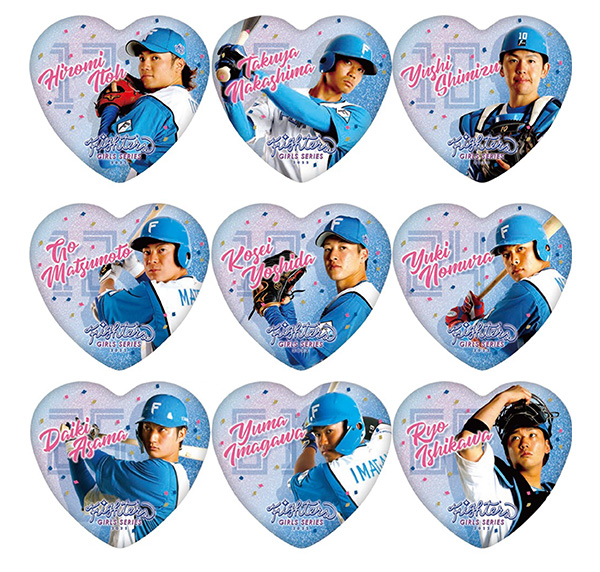 推しナイン ハート型缶バッジ(シークレット)