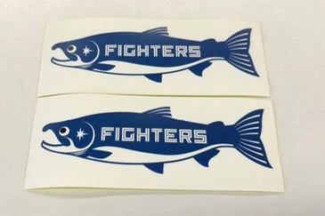 しゃけまるステッカー(1枚・横7cm×縦3cm)