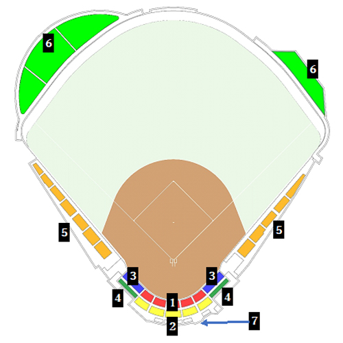 牛久運動公園野球場座席図