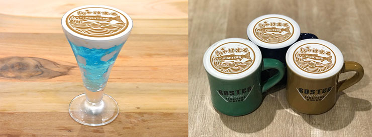 しゃけまるラテアート