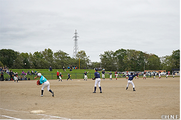 野球教室に多数の参加者