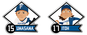 似顔絵ピンバッジ