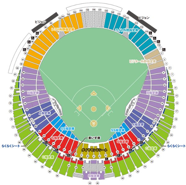 札幌ドーム　座席図
