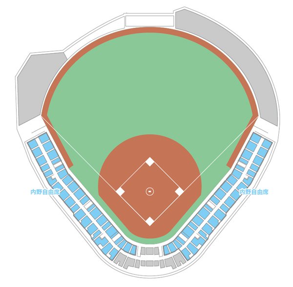 タピックスタジアム名護　座席図