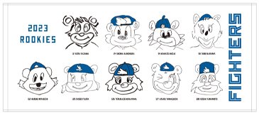 C・B似顔絵フェイスタオル