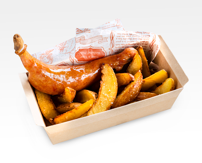 マンマパルマ　骨付きサルシッチャ（ソーセージ）とフライドポテトのせんべろセット