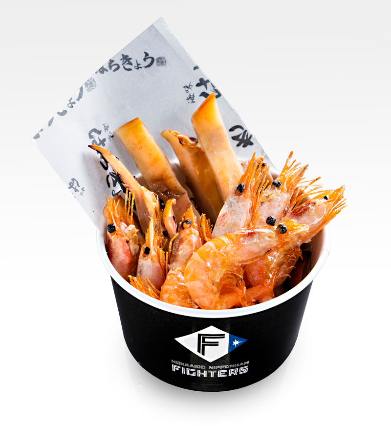 海味はちきょう　甘えび唐揚げ・いか炙り焼の盛合せ