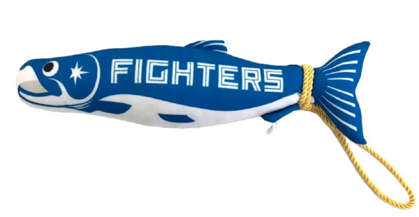 しゃけまる縄付きぬいぐるみ