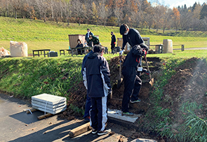 愛別町山村広場修繕作業2