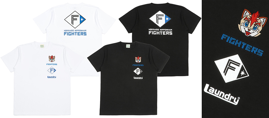 刺繍Tシャツ（ホワイト/ブラック）