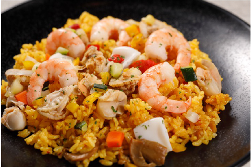 海鮮パエリア